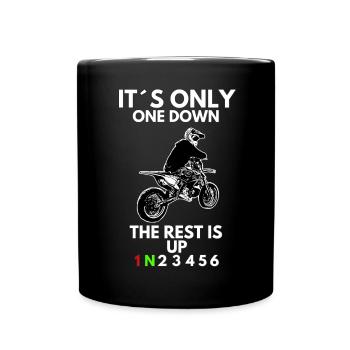 Supermoto / Supermotard / Supermoto Wheelie Biker - Mug uni - noir - Devant