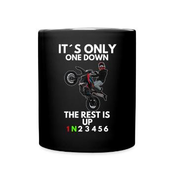 Supermoto / Supermotard / Supermoto Wheelie Biker - Mug uni - noir - Devant