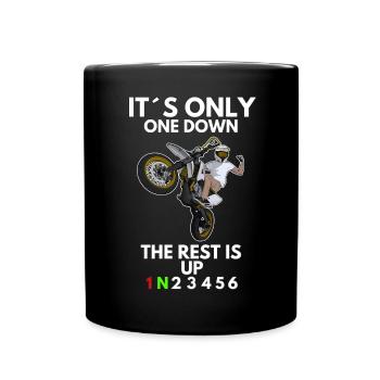 Supermoto / Supermotard / Supermoto Wheelie Biker - Mug uni - noir - Devant