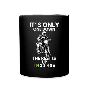 Supermoto / Supermotard / Supermoto Wheelie Biker - Mug uni - noir - Devant