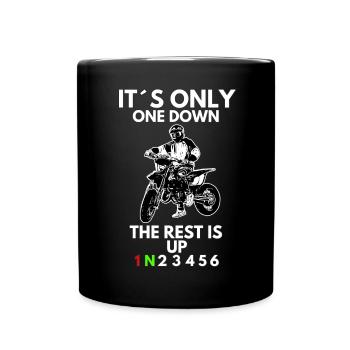 Supermoto / Supermotard / Supermoto Wheelie Biker - Mug uni - noir - Devant