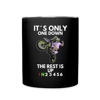 Supermoto / Supermotard / Supermoto Wheelie Biker - Mug uni - noir - Devant