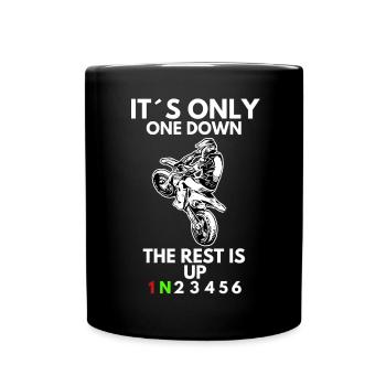 Supermoto / Supermotard / Supermoto Wheelie Biker - Mug uni - noir - Devant