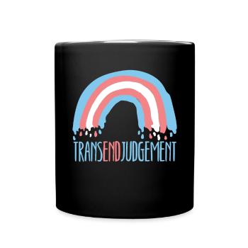 Transend Judgement LGBTQ Trans Transgender Rights - Full Colour Mug - black - Front