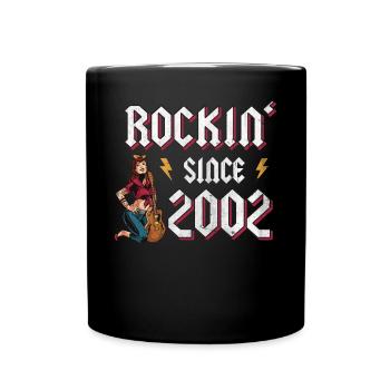 Rockin Since 2002 Rock Music Fan 20th Birthday - Full Colour Mug - black - Front