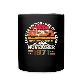 Original November 1971 51st birthday gift - Full Colour Mug - black - Front