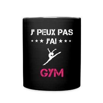je peux pas j'ai gym cadeau rose - Mug uni - noir - Devant