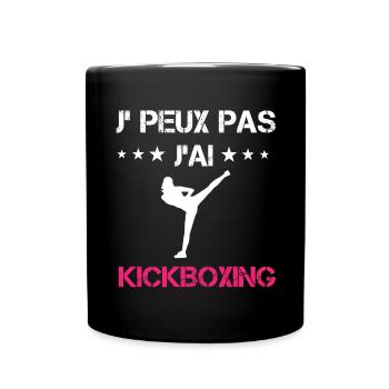 je peux pas j'ai kickboxing cadeau rose - Mug uni - noir - Devant