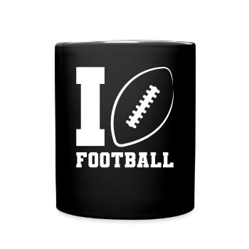 I love Football American Football - Full Colour Mug - black - Front