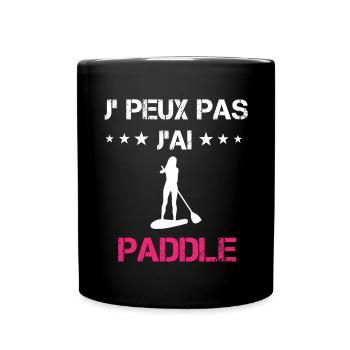 je peux pas j'ai paddle cadeau rose - Mug uni - noir - Devant
