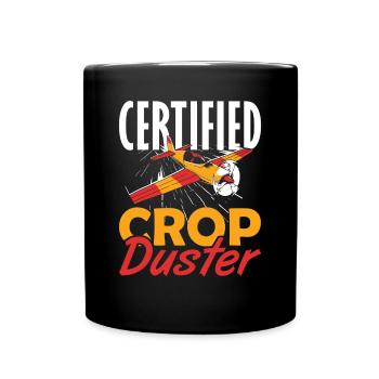 Certified Crop Duster Sprayer - Full Colour Mug - black - Front