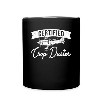 Certified Crop Duster Sprayer - Full Colour Mug - black - Front