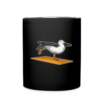 Seabird Yoga Fitness Gymnastics - Full Colour Mug - black - Front
