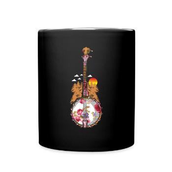 Banjo Shirts For Men Bluegrass Appalachia Folk - Full Colour Mug - black - Front