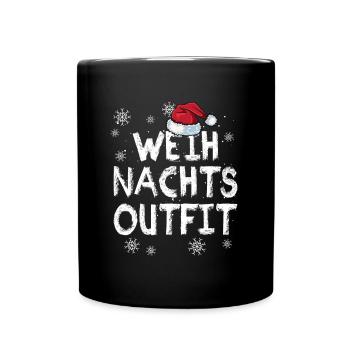 Weihnachts-Outfit Partnerlook Weihnachten Familie - Tasse einfarbig - Schwarz - Vorne