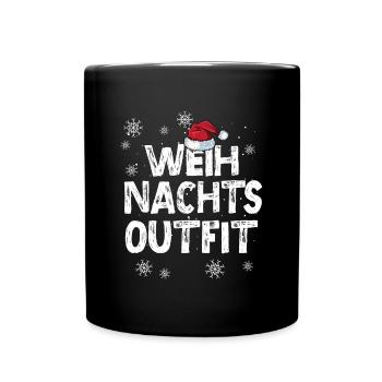 Weihnachts-Outfit Partnerlook Weihnachten Familie - Tasse einfarbig - Schwarz - Vorne