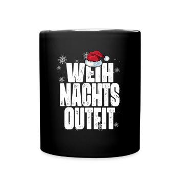 Weihnachts-Outfit Partnerlook Weihnachten Familie - Tasse einfarbig - Schwarz - Vorne