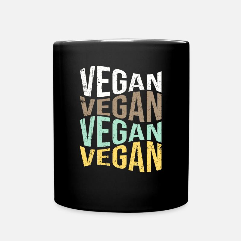 vegan - Tasse einfarbig - Schwarz
