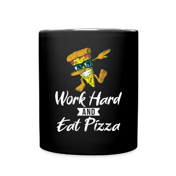 Snack Pizzalove Pizza Lover Gift - Full Colour Mug - black - Front