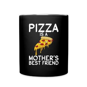 Snack Pizzalove Pizza Lover Gift - Full Colour Mug - black - Front