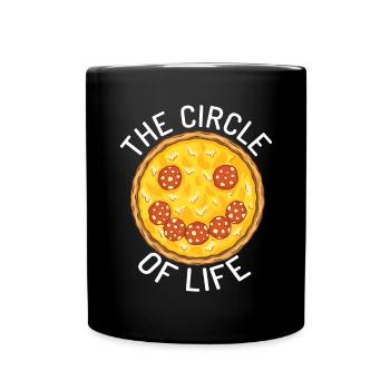 Snack Pizzalove Pizza Lover Geschenk - Tasse einfarbig - Schwarz - Vorne