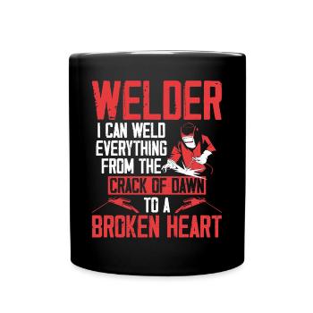 Welder Welding Vintage Welder I - Tasse einfarbig - Schwarz - Vorne