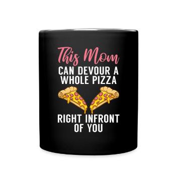 Snack Pizzalove Pizza Lover Cadeau - Mug uni - noir - Devant