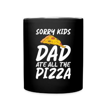 Snack Pizzalove Pizza Lover Geschenk - Tasse einfarbig - Schwarz - Vorne