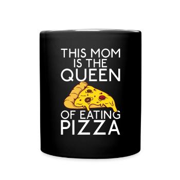 Snack Pizzalove Pizza Lover Geschenk - Tasse einfarbig - Schwarz - Vorne