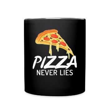 Snack Pizzalove Pizza Lover Geschenk - Tasse einfarbig - Schwarz - Vorne