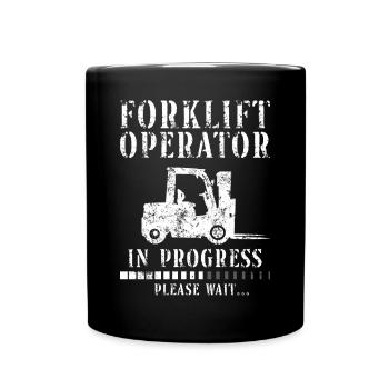 Certified Forklift Truck Operator - Tasse einfarbig - Schwarz - Vorne