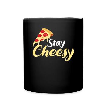 Snack Pizzalove Pizza Lover Geschenk - Tasse einfarbig - Schwarz - Vorne