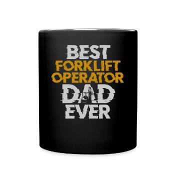 Certified Forklift Truck Operator - Full Colour Mug - black - Front