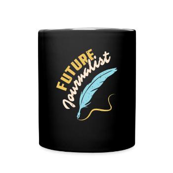 Cadeau de la chemise du futur journaliste - Mug uni - noir - Devant