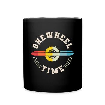 Onewheel Time Shirt Vintage Retro Cadeau - Mug uni - noir - Devant