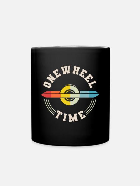 Onewheel Time Shirt Vintage Retro Cadeau - Mug uni - noir