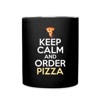 Snack Pizzalove Pizza Lover Gift - Full Colour Mug - black - Front