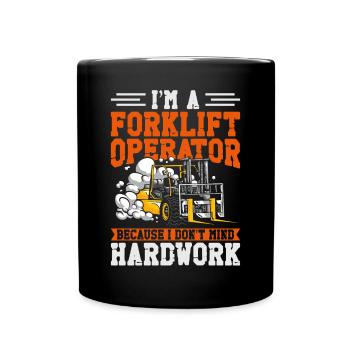 Certified Forklift Truck Operator - Full Colour Mug - black - Front