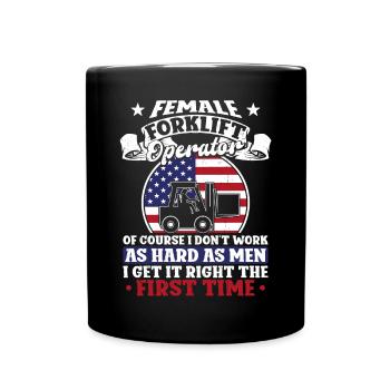 Opérateur de chariot élévateur certifié - Mug uni - noir - Devant