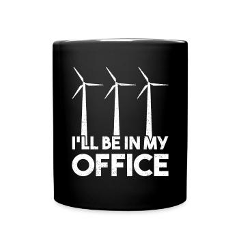 Windturbinentechniker Windpark Windkraft - Tasse einfarbig - Schwarz - Vorne