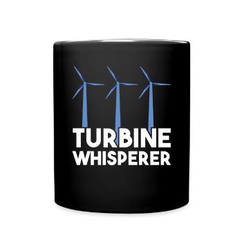 Windturbinentechniker Windpark Windkraft - Tasse einfarbig - Schwarz - Vorne
