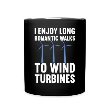Windturbinentechniker Windpark Windkraft - Tasse einfarbig - Schwarz - Vorne