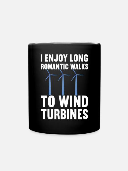 Windturbinentechniker Windpark Windkraft - Tasse einfarbig - Schwarz