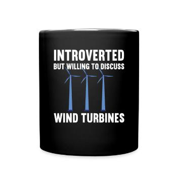 Windturbinentechniker Windpark Windkraft - Tasse einfarbig - Schwarz - Vorne