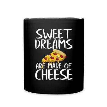 Snack Pizzalove Pizza Lover Geschenk - Tasse einfarbig - Schwarz - Vorne