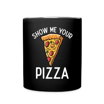 Snack Pizzalove Pizza Lover Gift - Full Colour Mug - black - Front