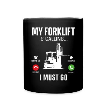 Opérateur de chariot élévateur certifié - Mug uni - noir - Devant