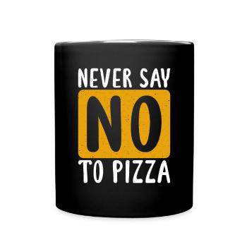 Snack Pizzalove Pizza Lover Geschenk - Tasse einfarbig - Schwarz - Vorne