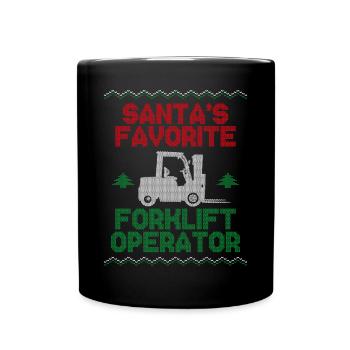 Certified Forklift Truck Operator - Tasse einfarbig - Schwarz - Vorne