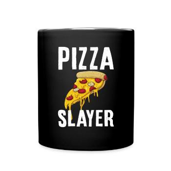 Snack Pizzalove Pizza Lover Geschenk - Tasse einfarbig - Schwarz - Vorne